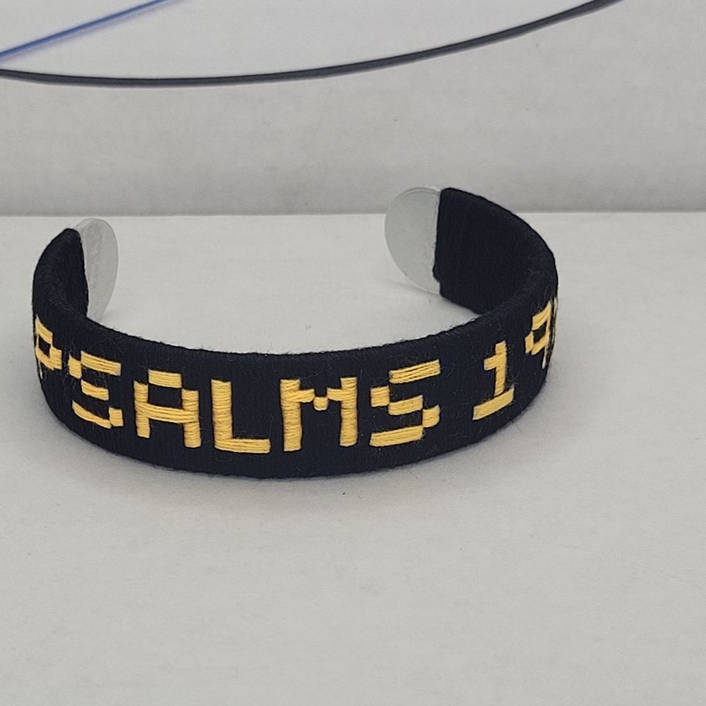 Bible Verse Embroidered Bracelet